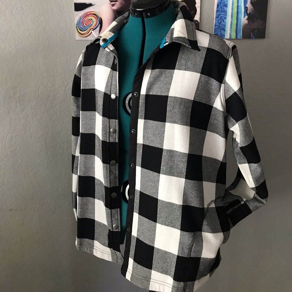 Buffalo check black and white womens jacket